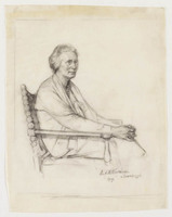 KT 2339
<br/>
Portret van de schrijfster G. van Nes-Vilkens
<br/>
<em>Woutersen van Doesburgh, Elsa Louisa Hannelina (1875-1957)</em>